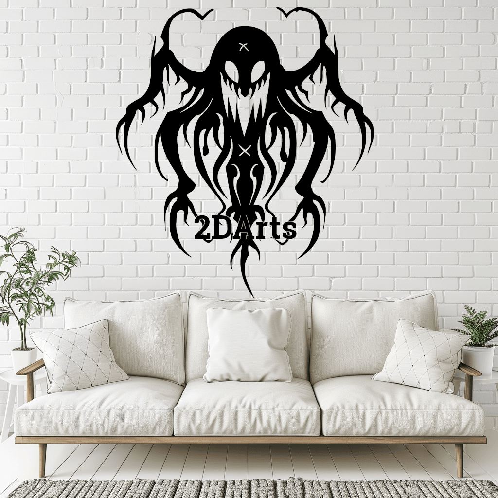 Horror Creature 2D Wall Art/Window Art - Digital STL & SVG Files for 3D Printing and Laser Cutting 3d model
