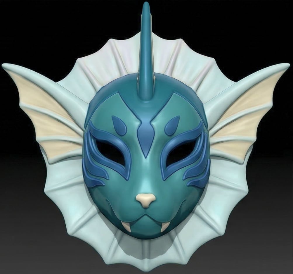 Vaporeon Kitsune Mask 3d model