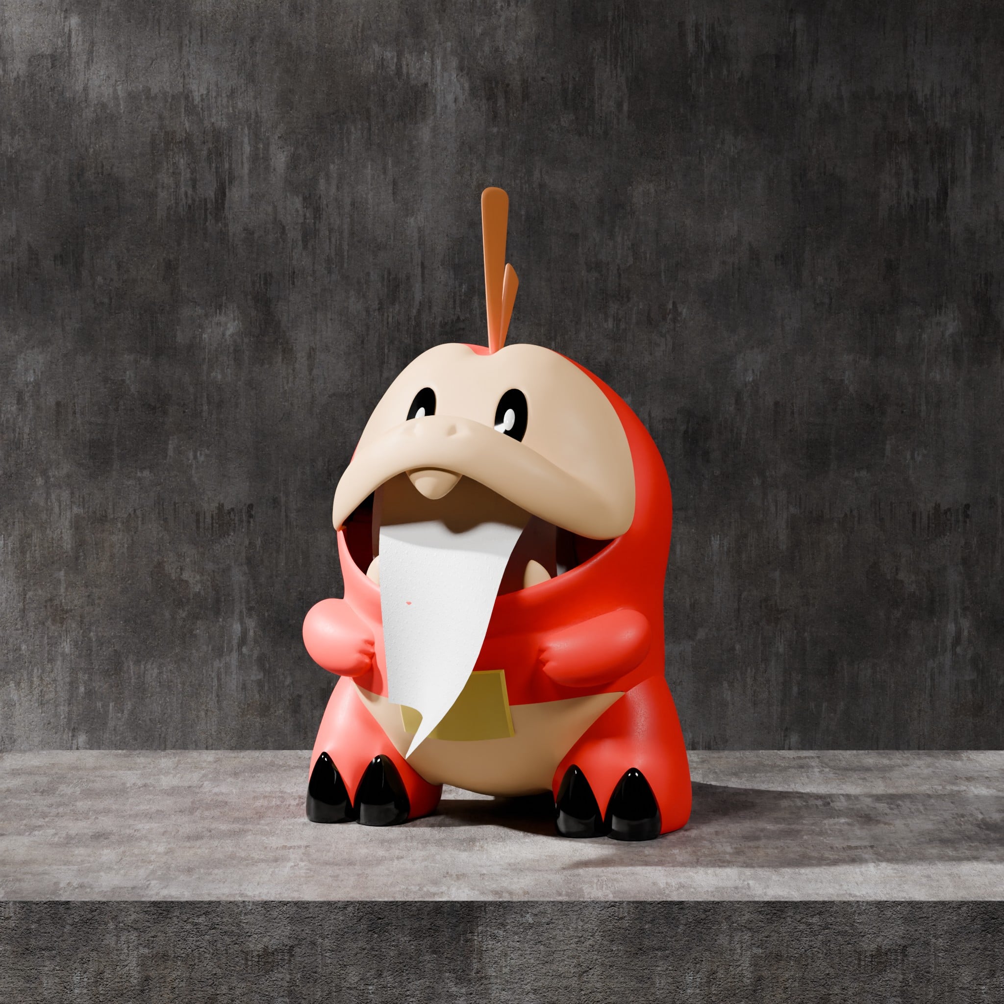 Fuecoco Tissue holder 3d model