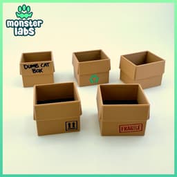 Box Cats Fidget Clicker Keychain Bundle 3d model