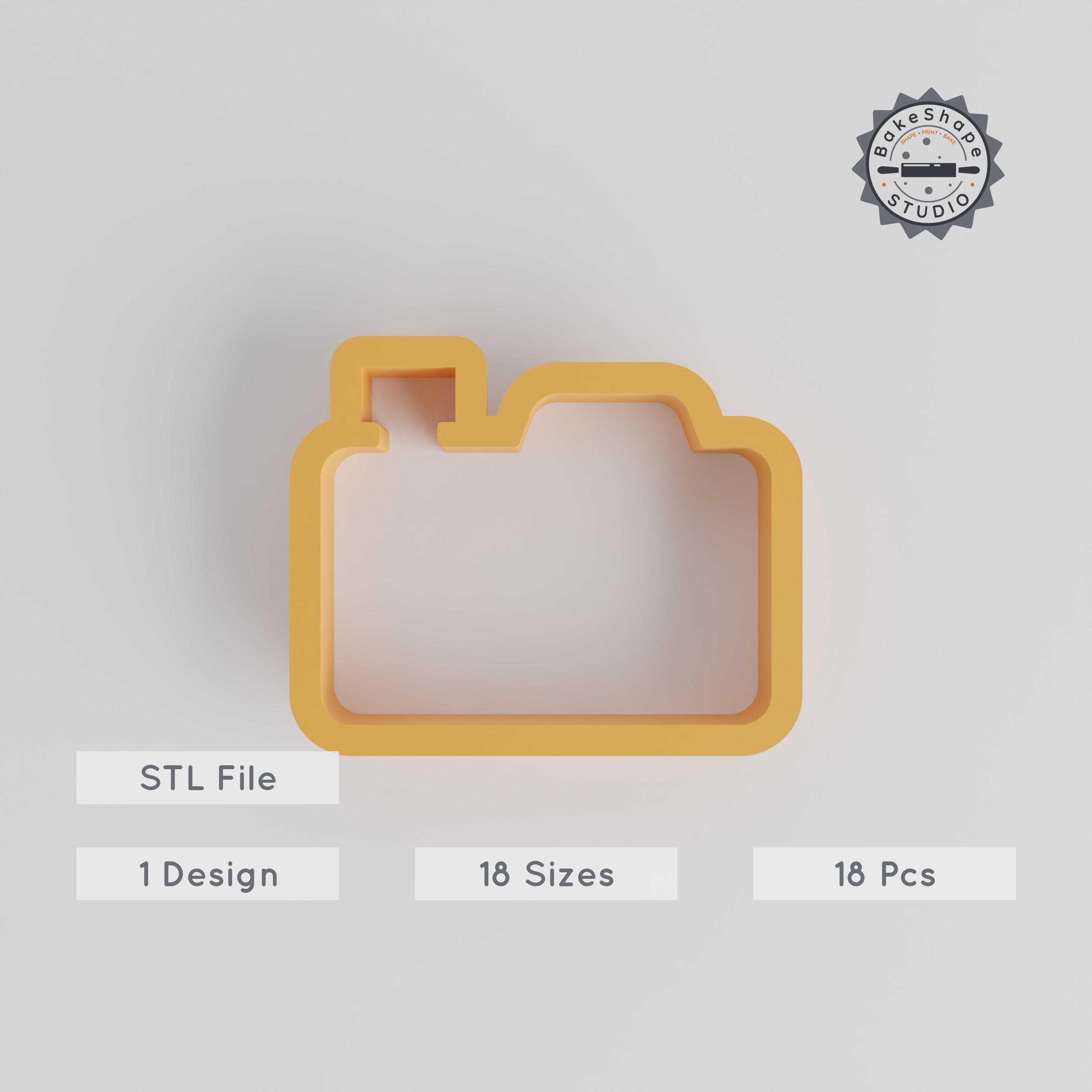 Camera Shape Cutter Set, 18 Sizes 0.75" to 5.00", Perfect for Cookies, Fondant & Clay, Travel & Vacation Theme PRODUCT_2748 3d model