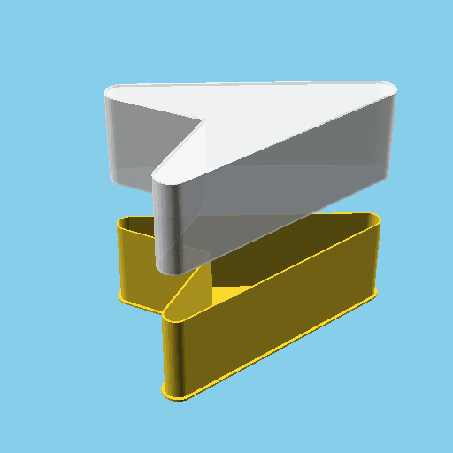 Arrowhead, nestable box (v1) 3d model