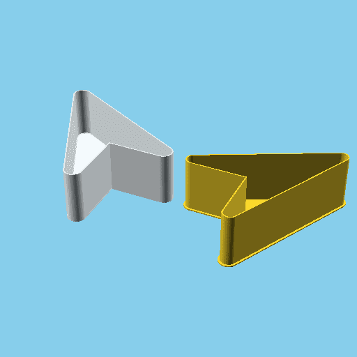 Arrowhead, nestable box (v1) 3d model