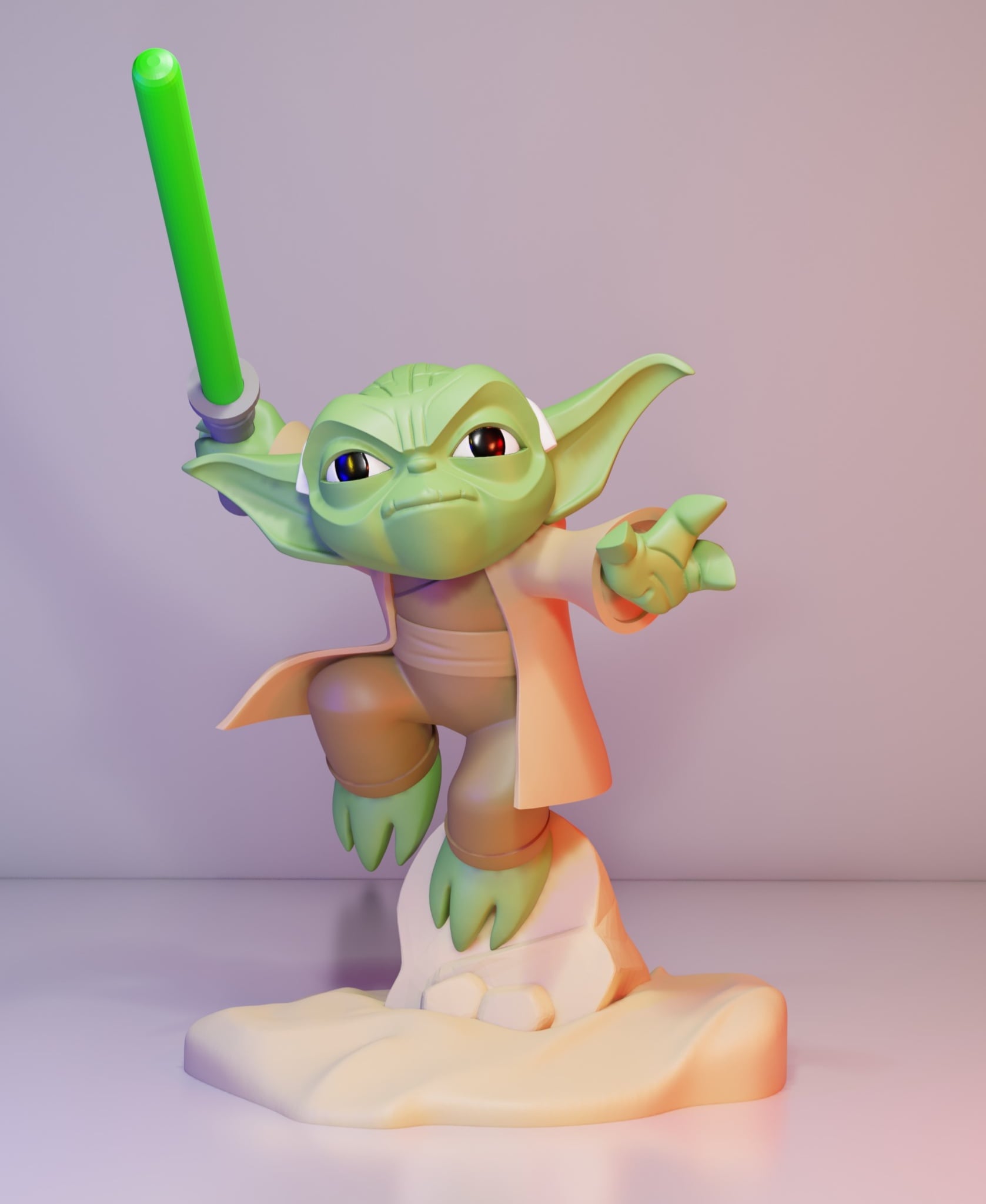 Yoda Multiparts (No AMS Option + 3MF Included) 3d model