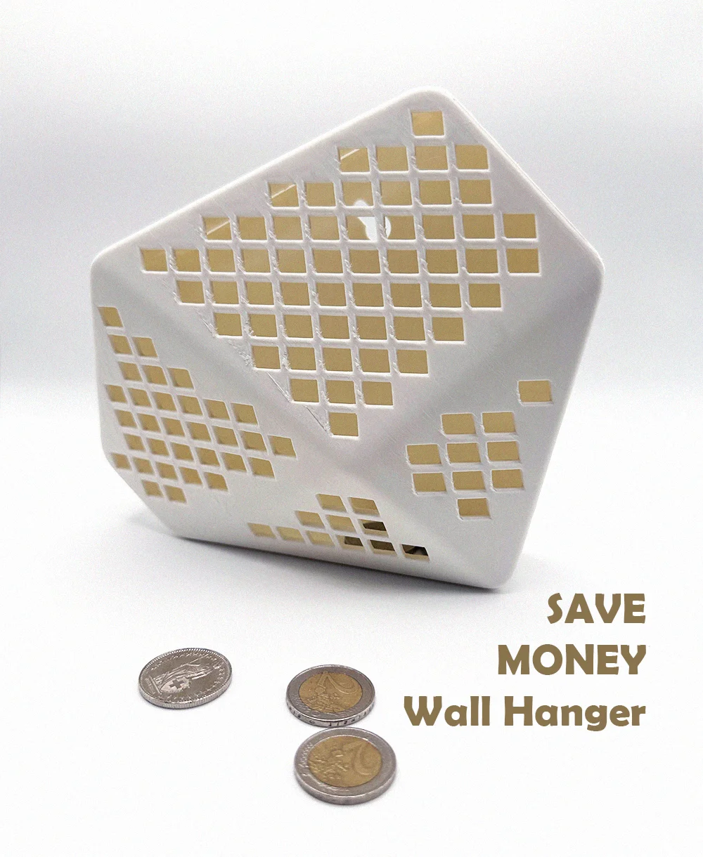 Piggy bank Geometric Wall Hanger 3d model