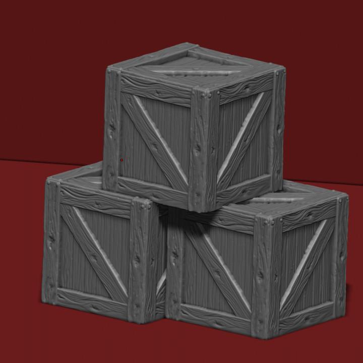 Stacked Crates 3d model