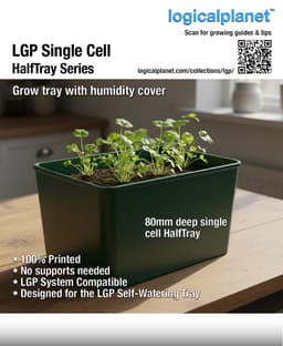 LGP Single Cell HalfTray — Modular Grow Cell for the Logical Grow Platform 3d model
