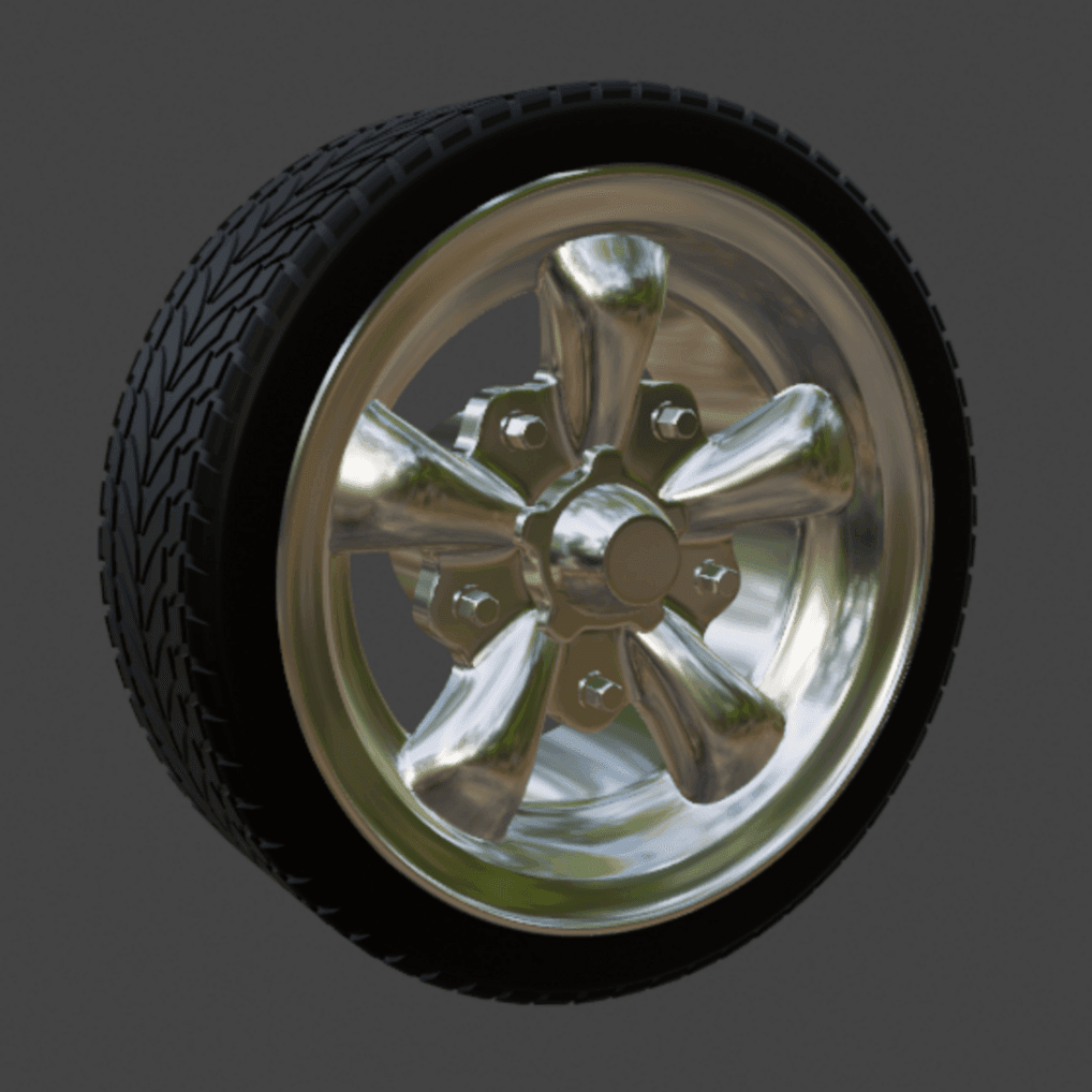 EMPI 5 spoke 17 inch wheel 1/64 3d model