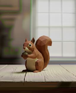squirrel lowpoly 3d model