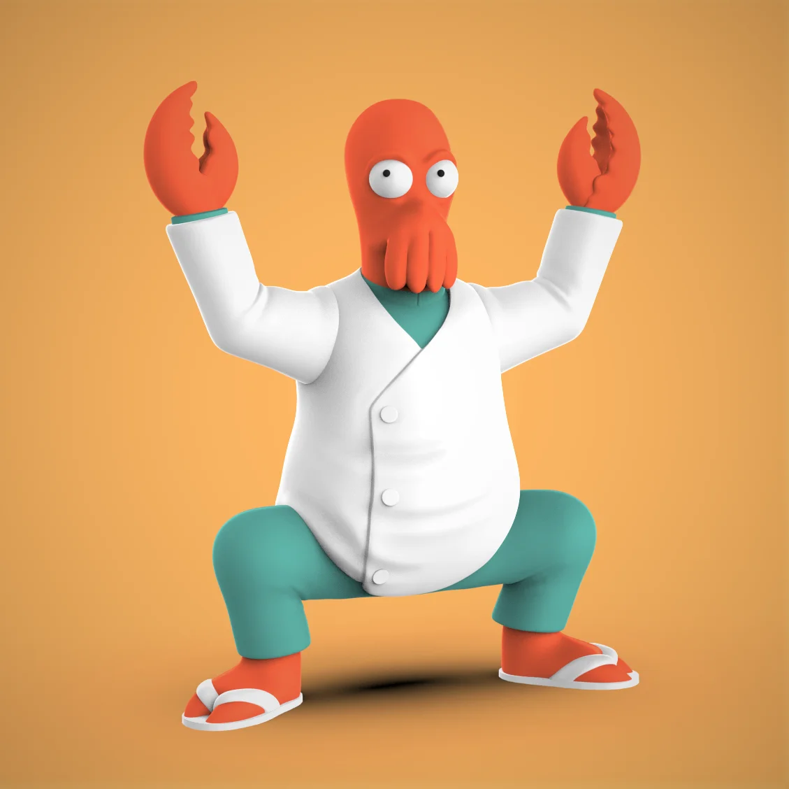 Zoidberg -Futurama 3d model