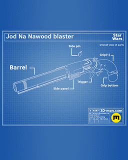 Jod Na Nawood's Blaster - Skeleton Crew 3d model