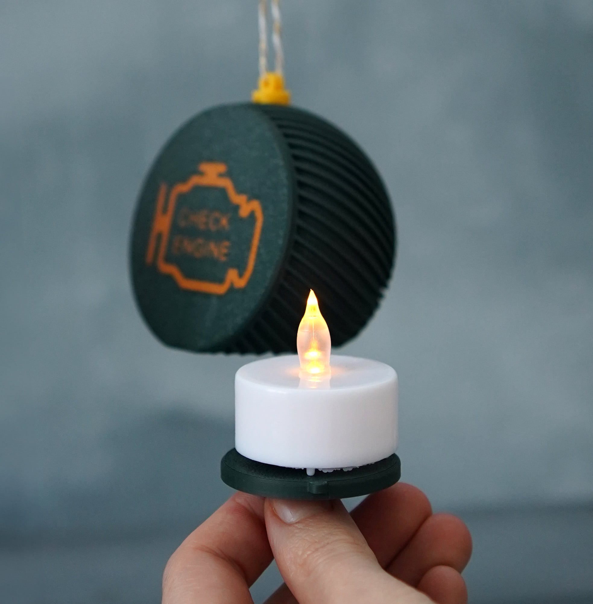 Check Engine Christmas Bauble LED Tea Light 3d model
