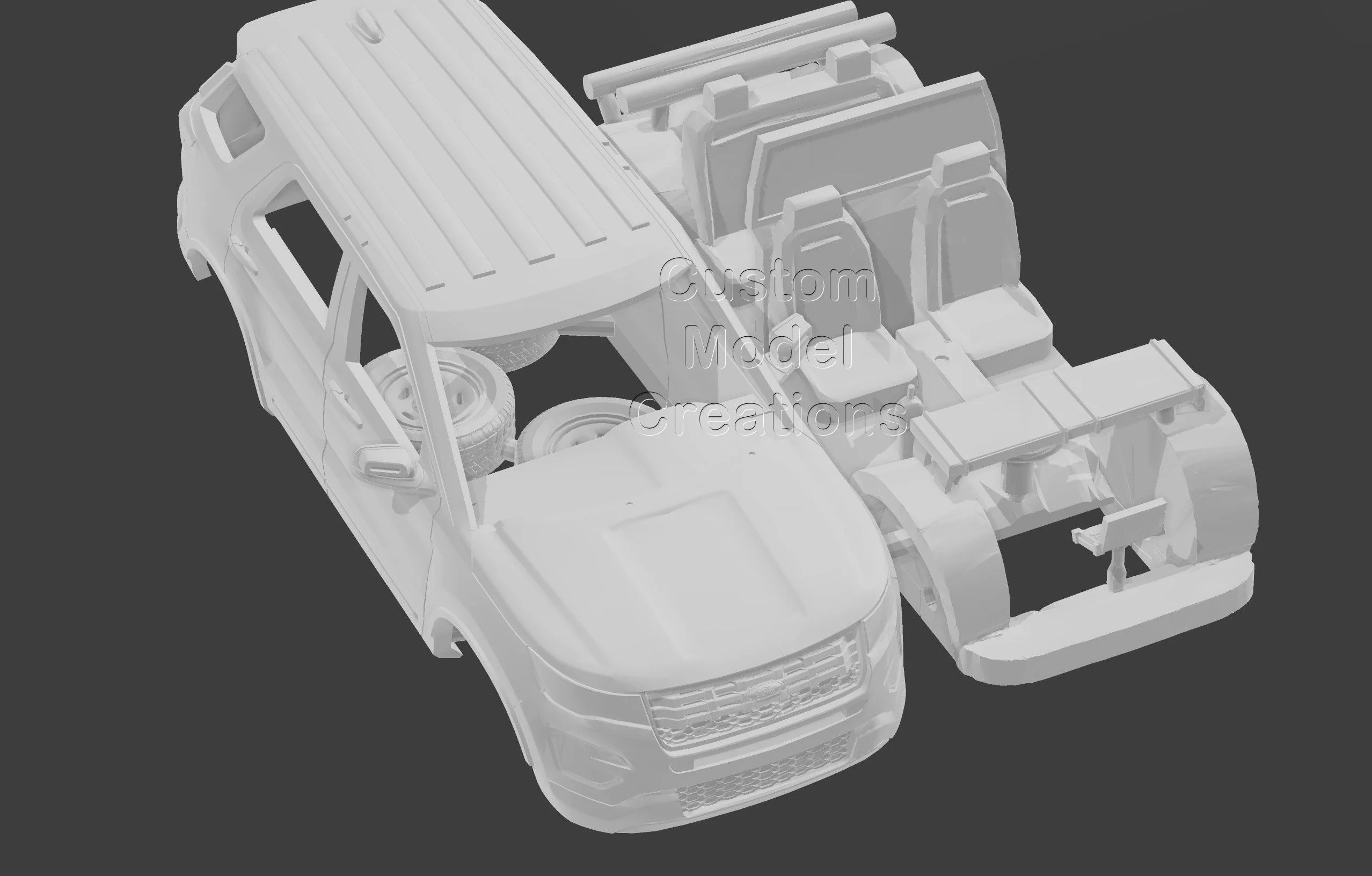 Ford Explorer Police Version Kit 1/87 Scale 3d model
