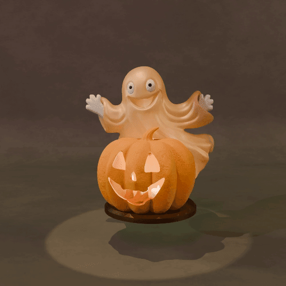 Pumpkin Candle Holder 3d model
