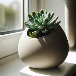 Modern Design Succulent Planter "Egged" 3d model