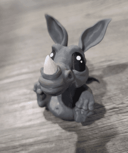 Cute Baby Rhino 3d model