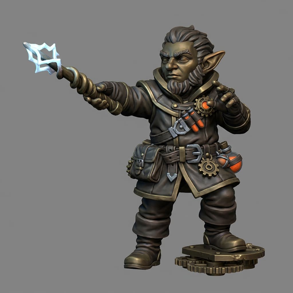 Iris and Orin - Sparkcoil Apprentice STL - Vault of the Star Forge Meshy Miniatures 3d model