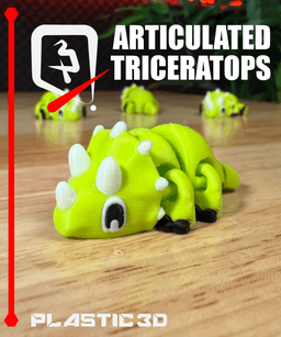 Articulated Triceratops — The Mighty Three-Horned Wobbler 3d model