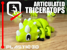 Articulated Triceratops — The Mighty Three-Horned Wobbler 3d model