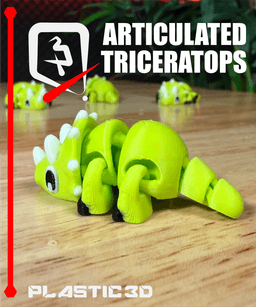 Articulated Triceratops — The Mighty Three-Horned Wobbler 3d model