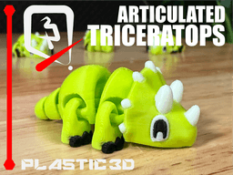Articulated Triceratops — The Mighty Three-Horned Wobbler 3d model