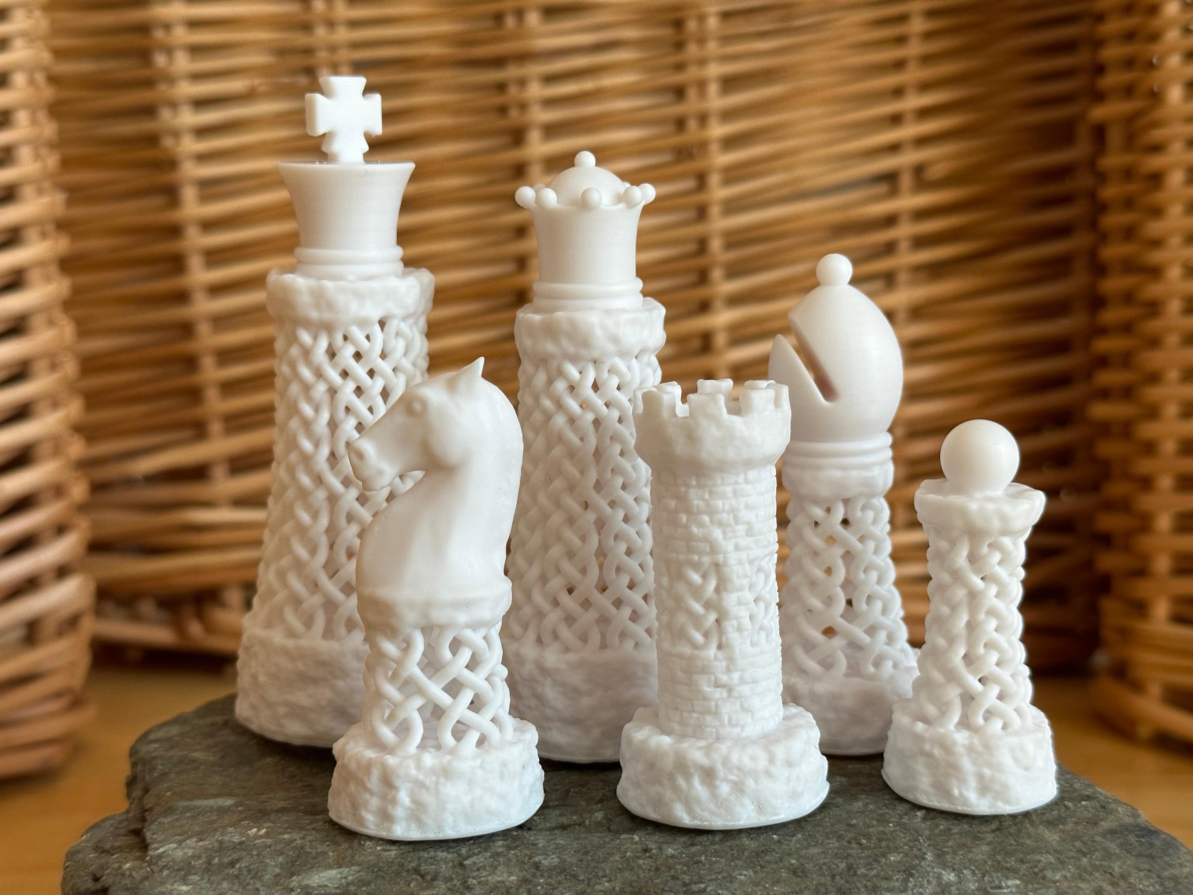Celtic Chess Pieces 3d model