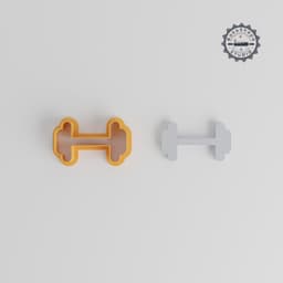 Dumbbell Shape Cutter Set, 18 Sizes 0.75"-5.00", Cookie, Fondant & Clay Design, Fitness & Gym Themed Mold PRODUCT_3661 3d model