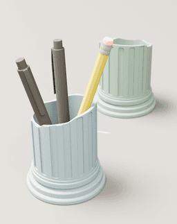 Greek Pillar Pen Holder 3d model
