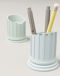Greek Pillar Pen Holder 3d model