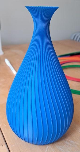 Vase with Embossed Splines 3d model