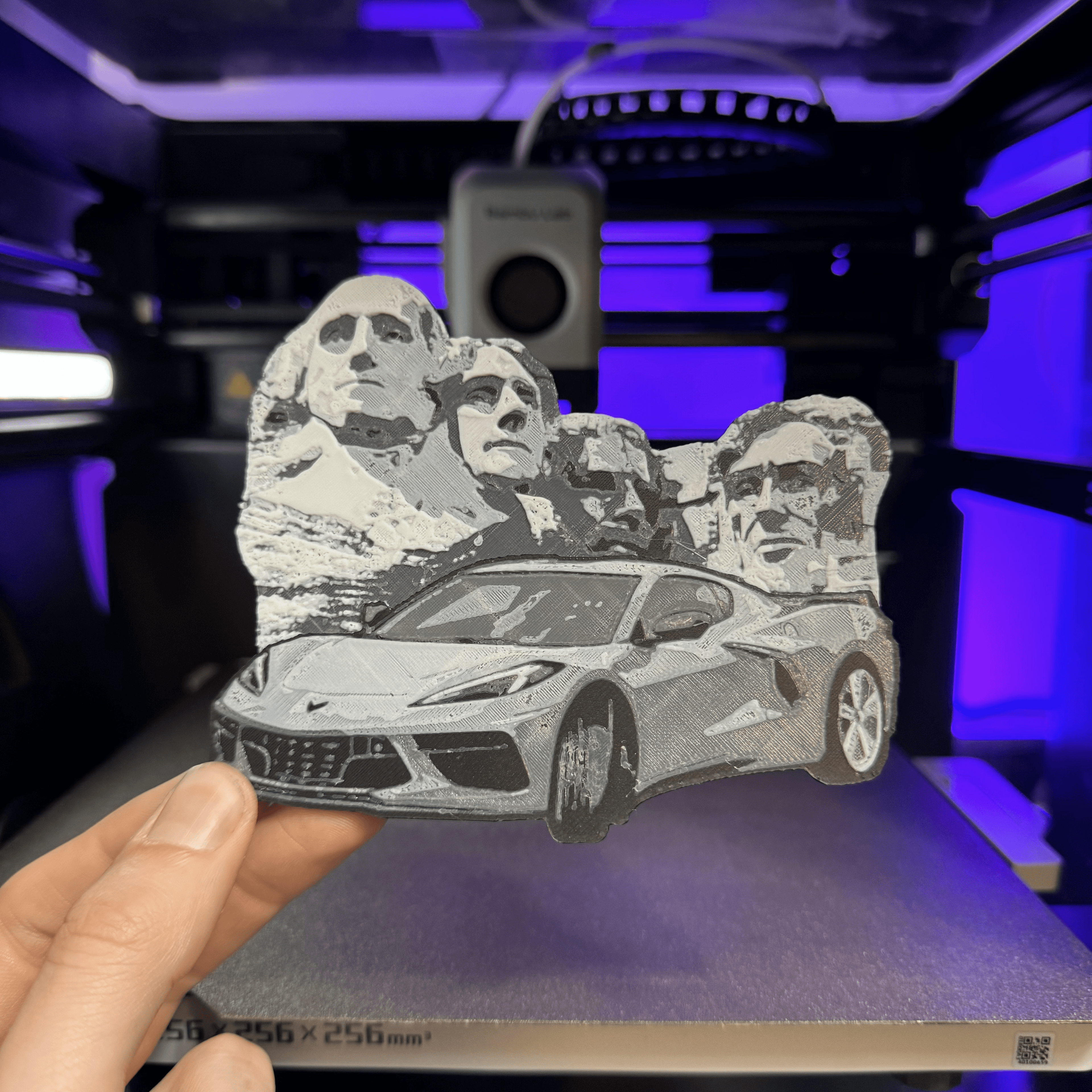 Monochrome Corvette Magnet 3d model