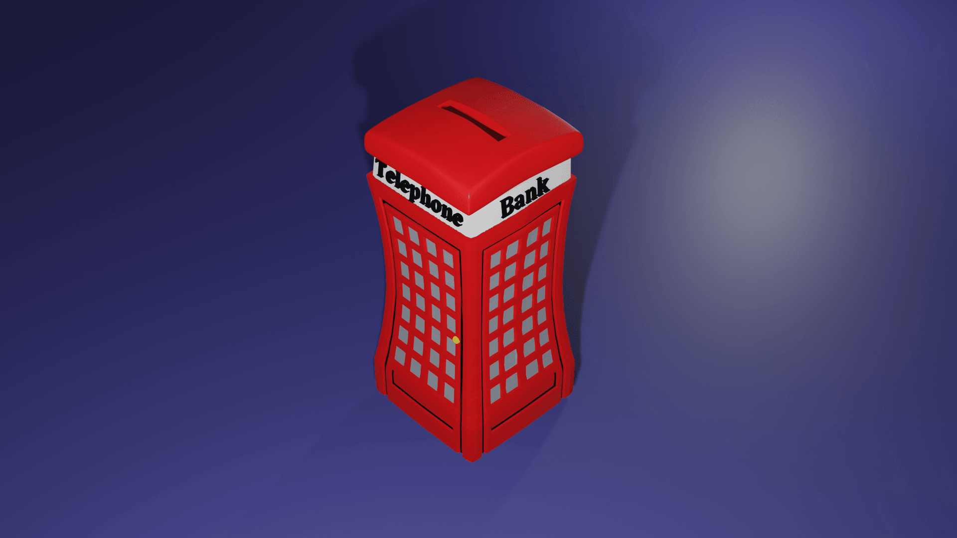 Uk Phone Booth - Piggy Bank 3d model