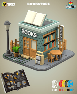 Bookstore โ IsoBits City Bit #01 3d model