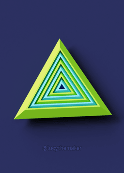 Hypnotic Triangle Fidget toy 3d model