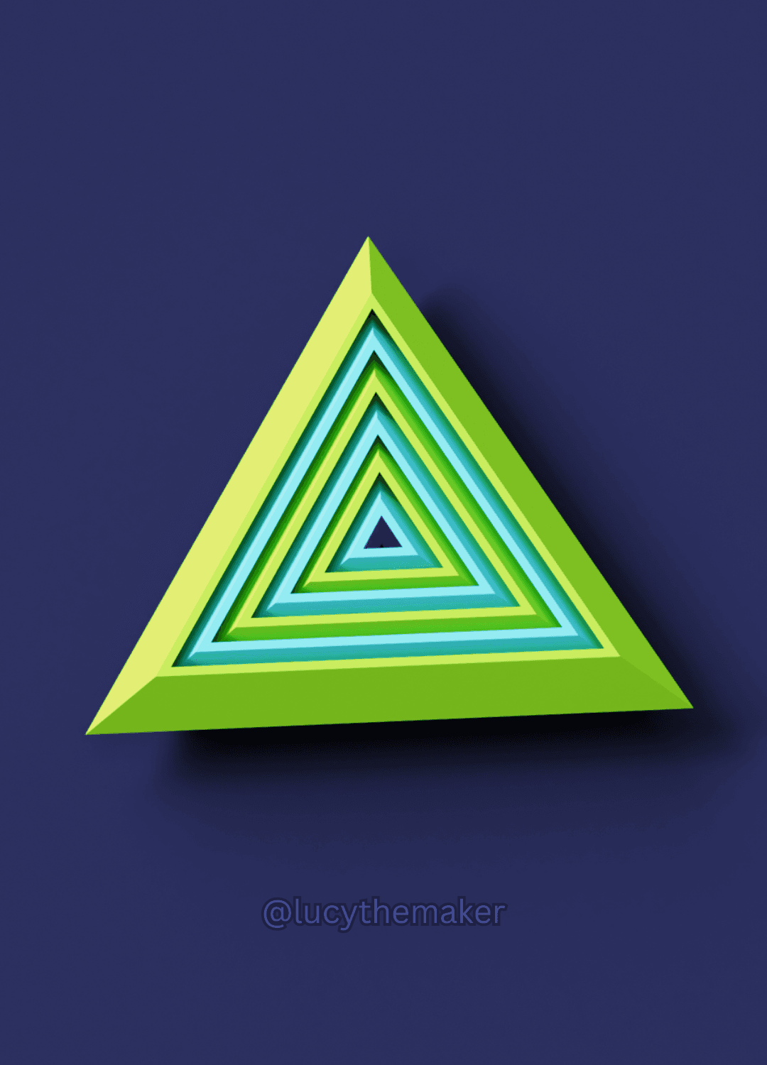 Hypnotic Triangle Fidget toy 3d model