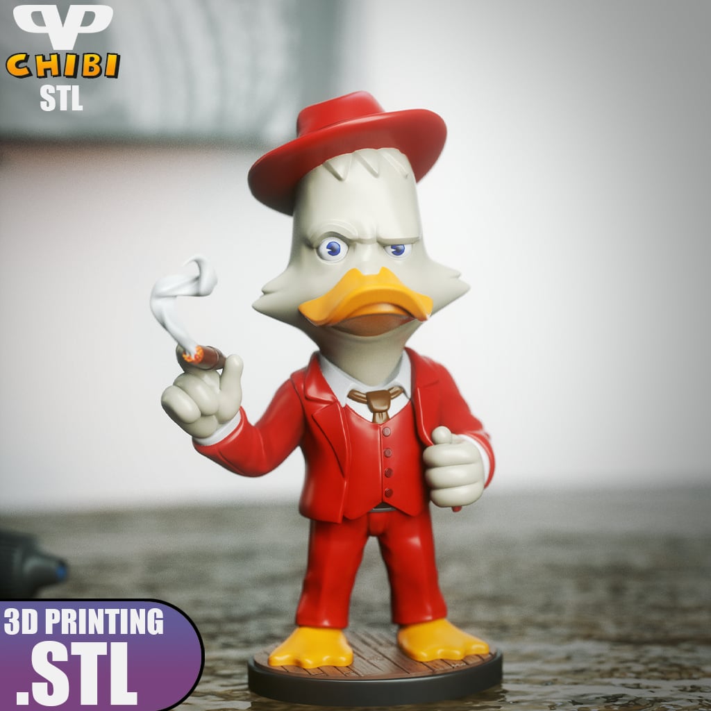 Howard The Duck Chibi STL for 3D Printing ChibiSTL 3DXM 3d model