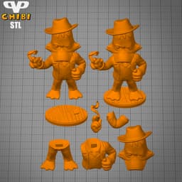 Howard The Duck Chibi STL for 3D Printing ChibiSTL 3DXM 3d model