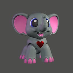 “Ellie” the Elephant – Wiggle Budz 3d model