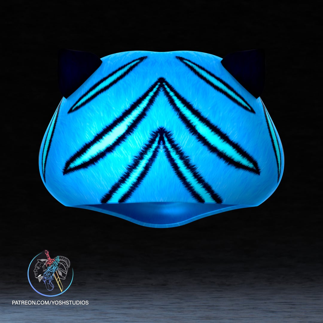 Blue Tiger Mask 3D Printer STL File 3d model