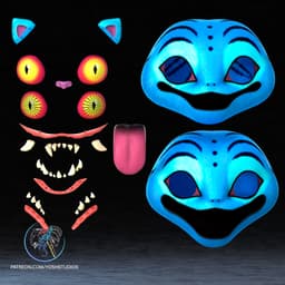 Blue Tiger Mask 3D Printer STL File 3d model