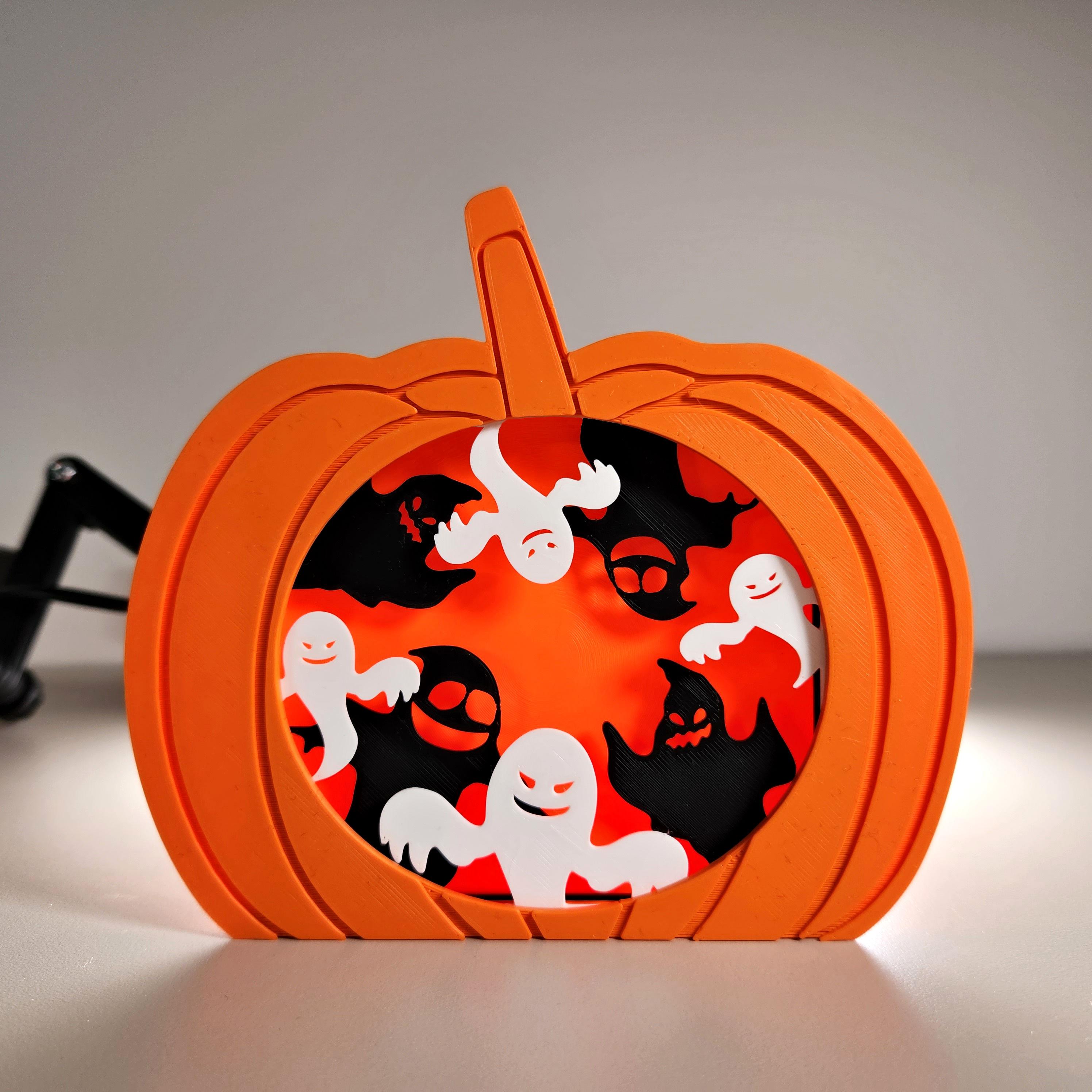 Ghosts in a Pumpkin Silhouette 3d model