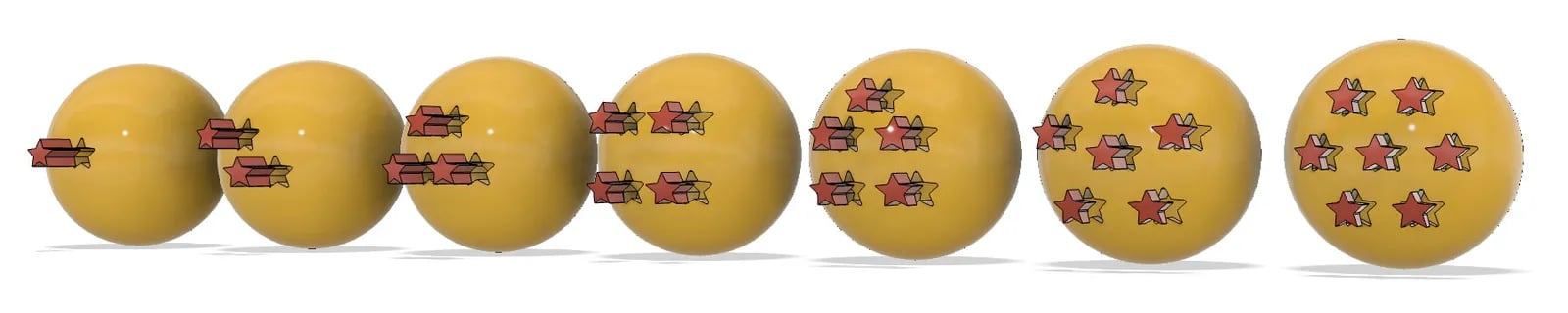 Dragon Balls (separated parts) 3d model