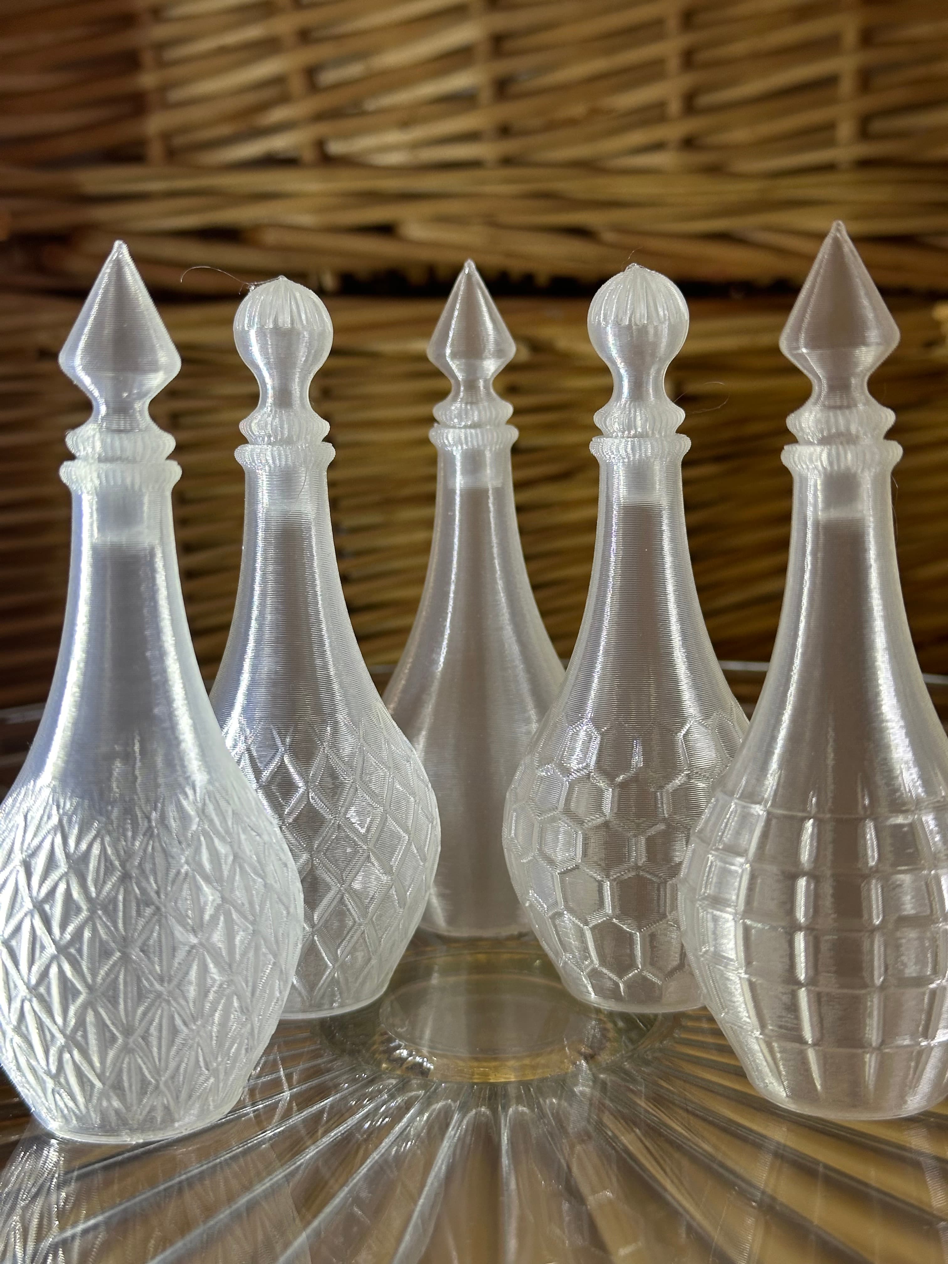 Spiralized Potion Bottles 3d model