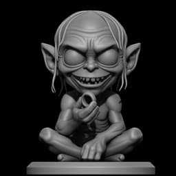Gollum Chibi 3D Model Holding the One Ring 3d model