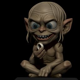 Gollum Chibi 3D Model Holding the One Ring 3d model
