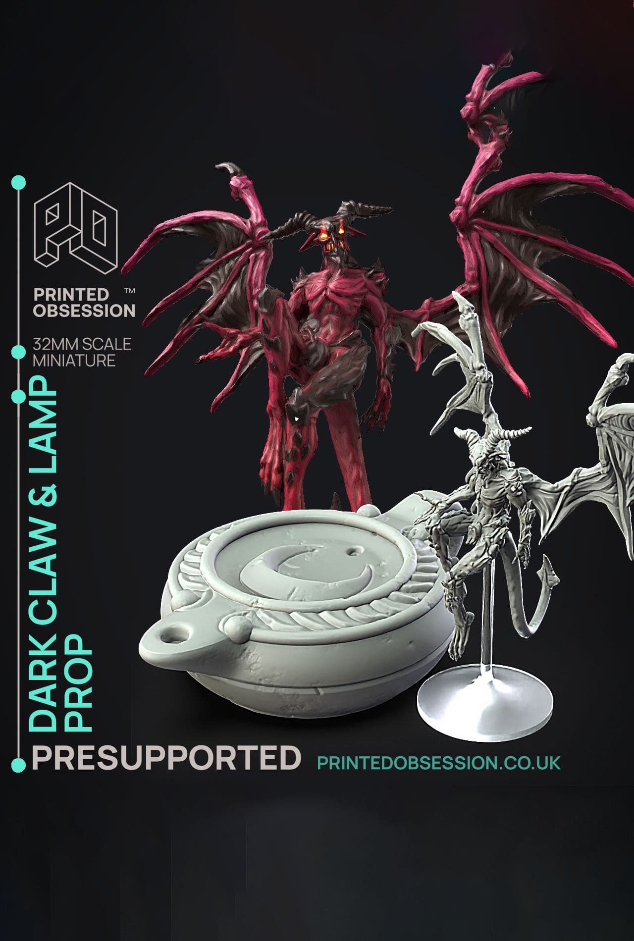 Dark Claw - Side Quest Shop - PRESUPPORTED - Illustrated and Stats - 32mm scale 3d model