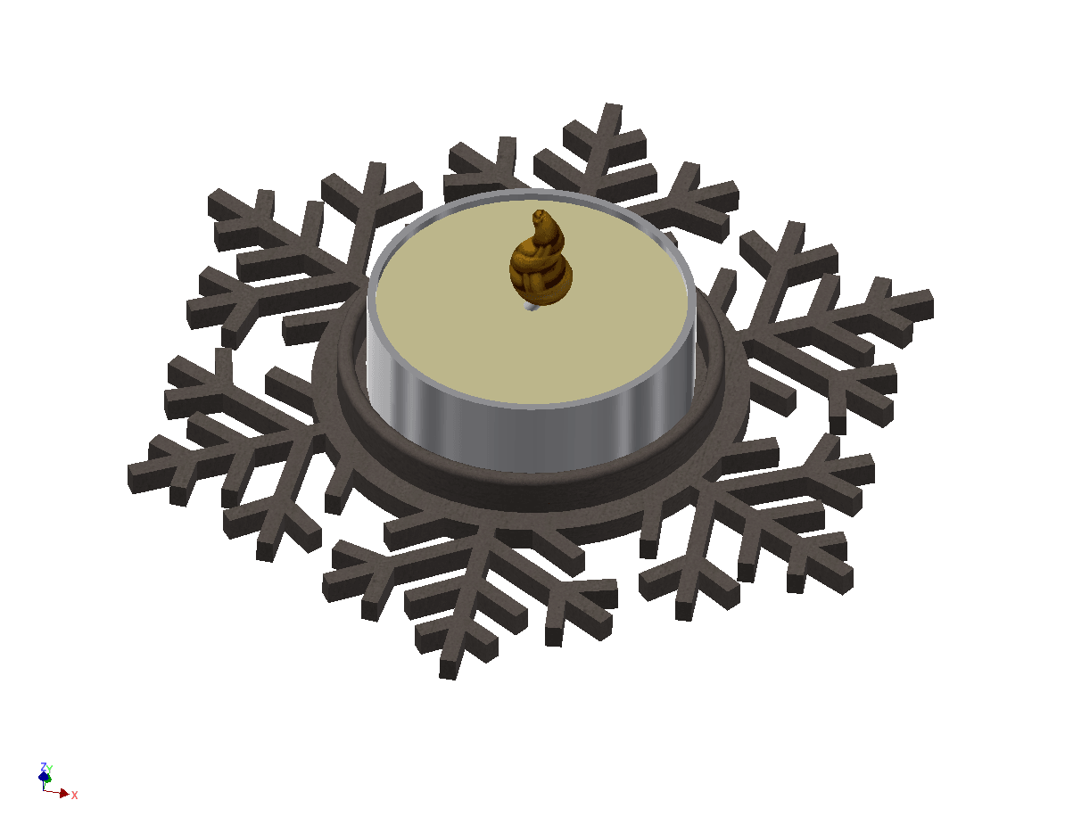 Candle Holder Decoration 3d model