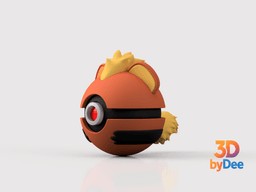 Growlithe Pokeball 3d model