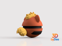 Growlithe Pokeball 3d model