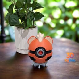 Growlithe Pokeball 3d model